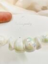 Iridescent White Resin Earrings Set – Crescent & Round Stud Designs | Minimalist Pearl-Like Kawaii Jewelry for Women & Girls